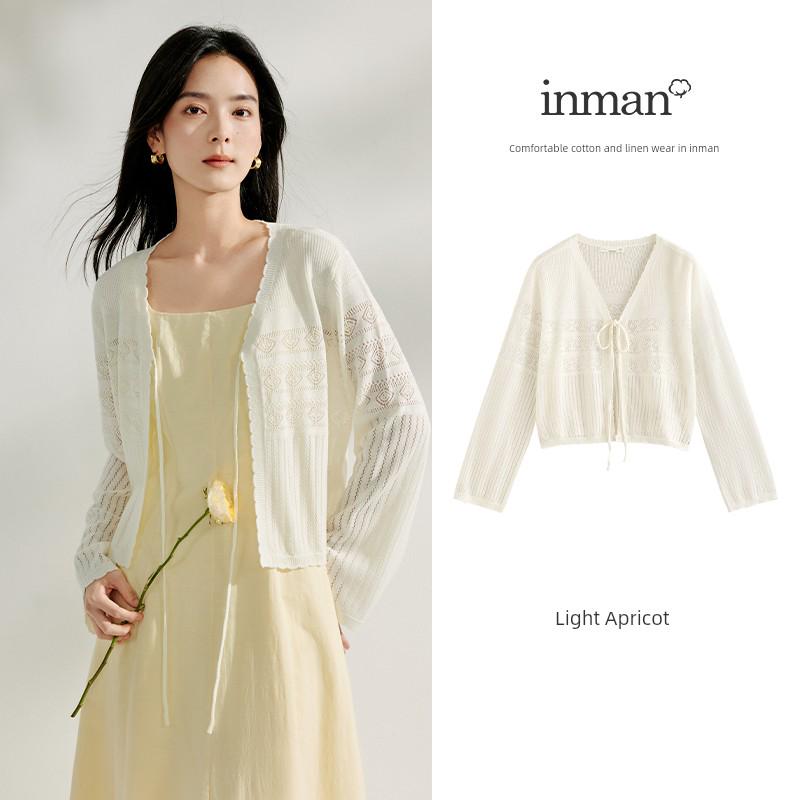 Inman Cardigan Knitwear with Lace-Up Bell Sleeves