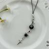 New Arrival 1 Piece Sweet Cool Y2k Style Cute Love Heart Beaded Phone Charms for iPhone Smartphone Strap Keychains Lanyard