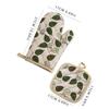 4Pcs Thickened Microwave Oven Glove Cotton Linen Heat Resistant Gloves Oven Gloves Set  Microwave