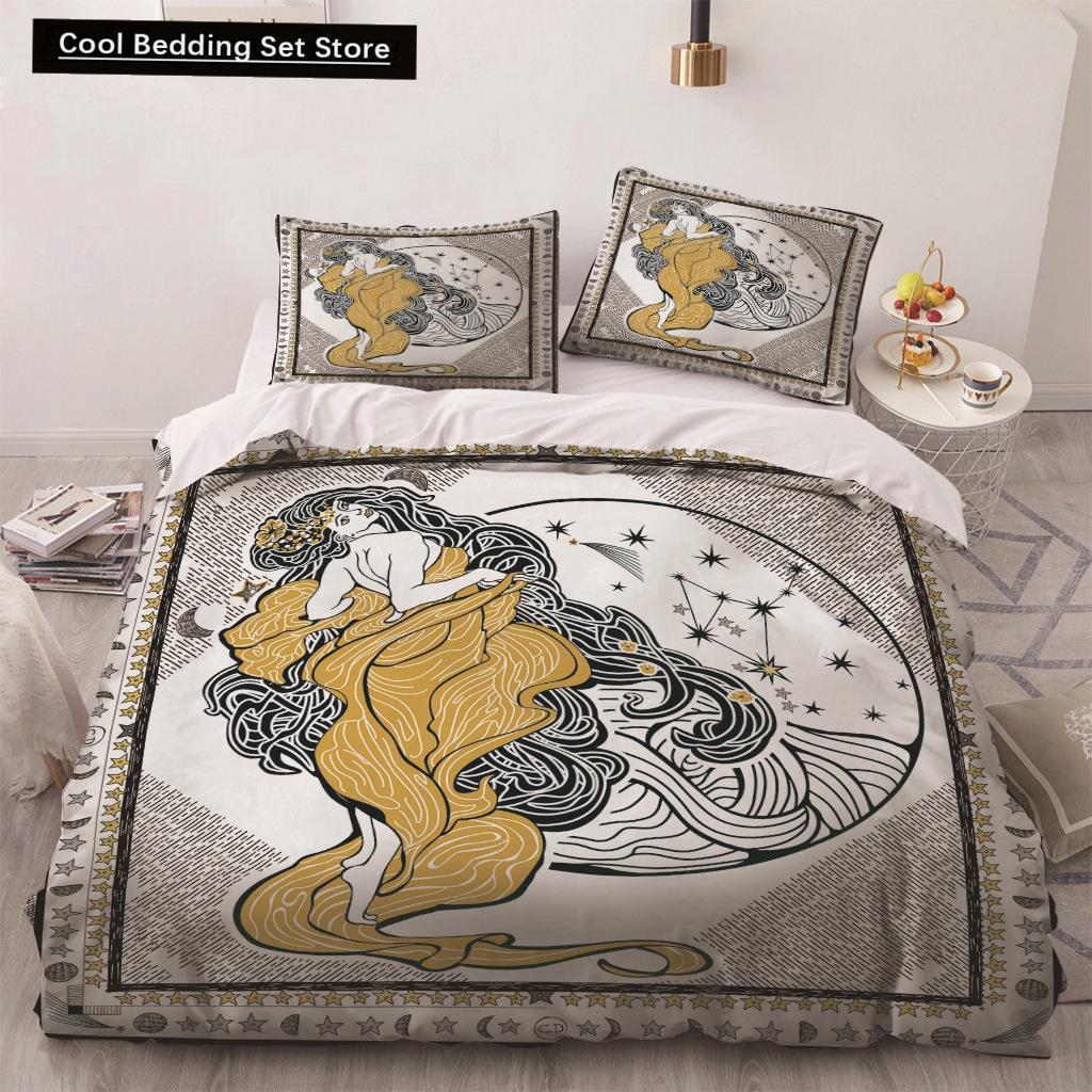 Africa Egypt King Queen Duvet Cover Egyptian Pharaoh Bedding Set for Teens Adults Ancient Frescoes 2/3pcs Polyester Quilt Cover