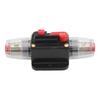 Circuit Breaker Audio Fuse Inline Holder Manual Reset 12V‑48V for Car Audio Sound Amplifier RV Home Marine Boat Truck