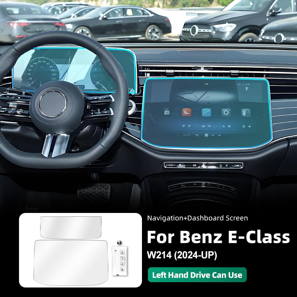 Film Protecteur en Verre Trempé Automatique Pour Mercedes-Benz Classe E W214 Écran de Navigation GPS Central de Voiture Affichage Protecteur