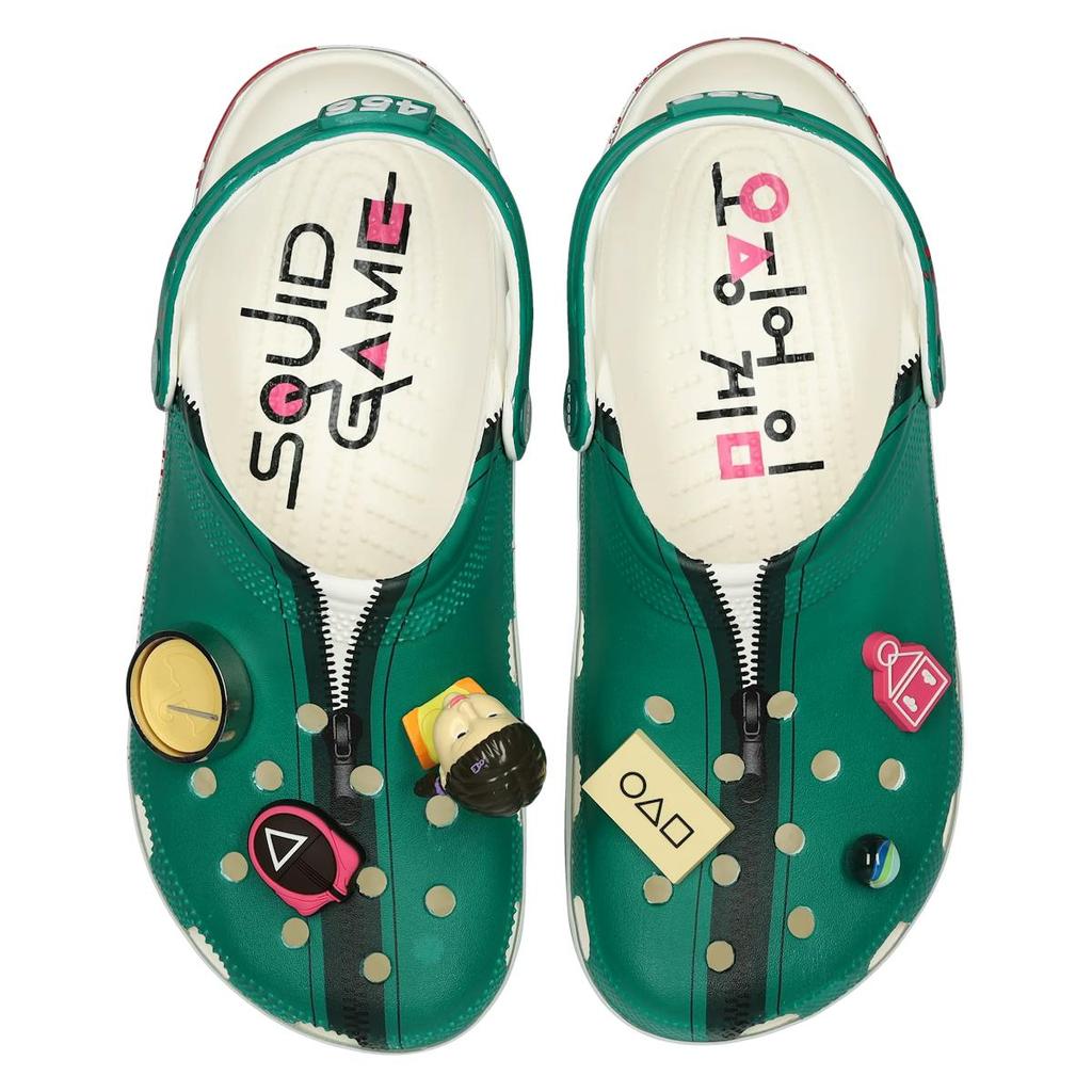 Squid Game X Crocs Classic Clog Tracksuit Unisex Sneakers Green Multi 210224-90H