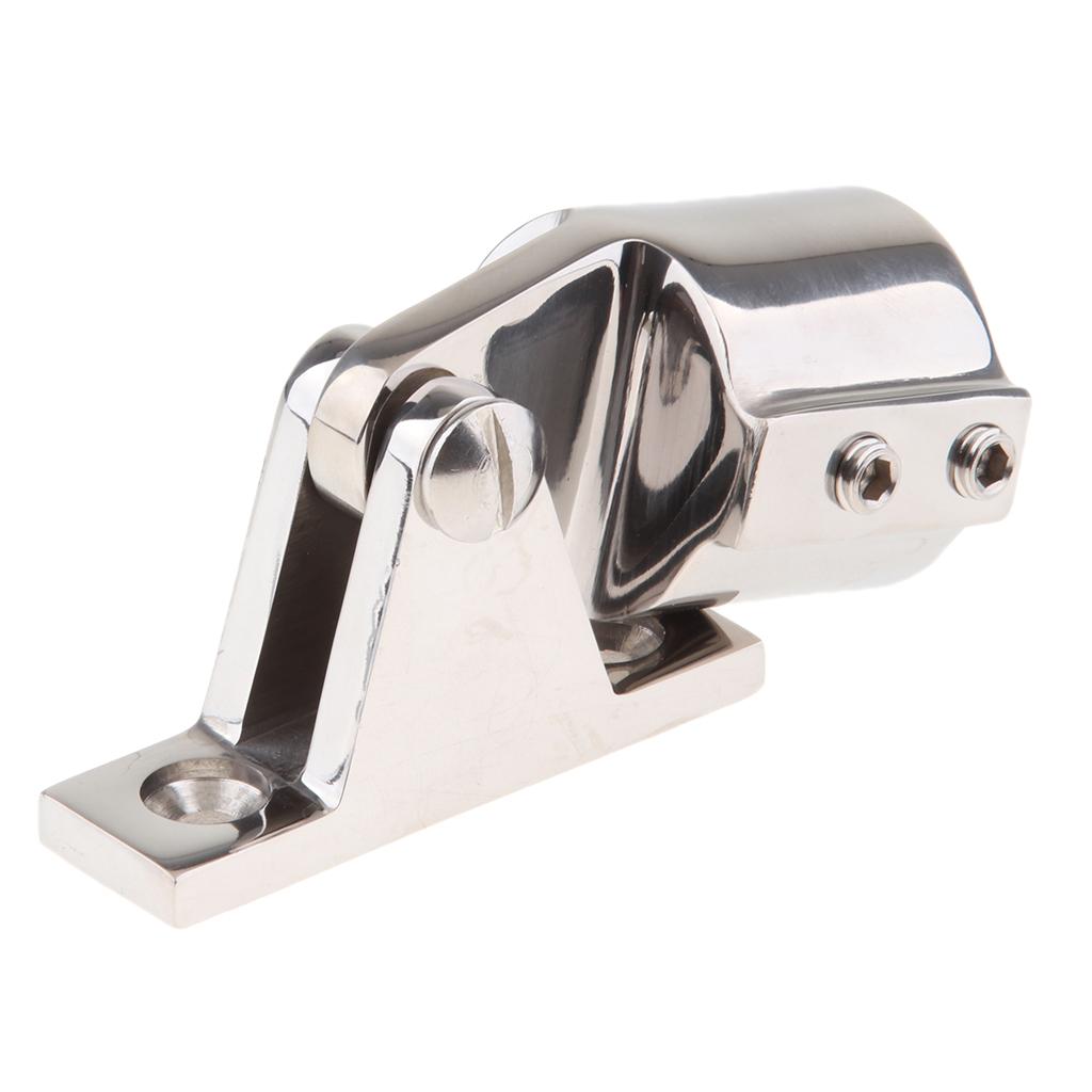 Bimini Top Cap Cover Pipe Eye End 1 inch Tube Boat Deck Hinge Mount Stainless Steel 316 Heavy Duty
