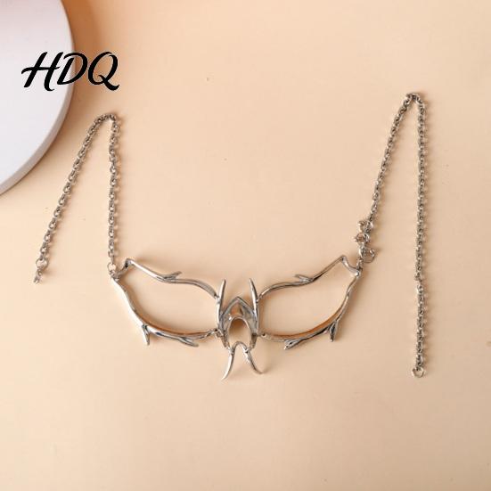Übertriebene Cosplay Gesichtsmaske Cyberpunk Mechanische Klingenmaske Metall Gotische Nasenrückenmaske für Halloween Maskenball Kostümzubehör Party,