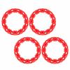 4Pcs 10 Inch ATV Wheel Trim Hub Protection Decor Rim Cap Plastic Scratch Proof Sporty Look for Go Kart Red