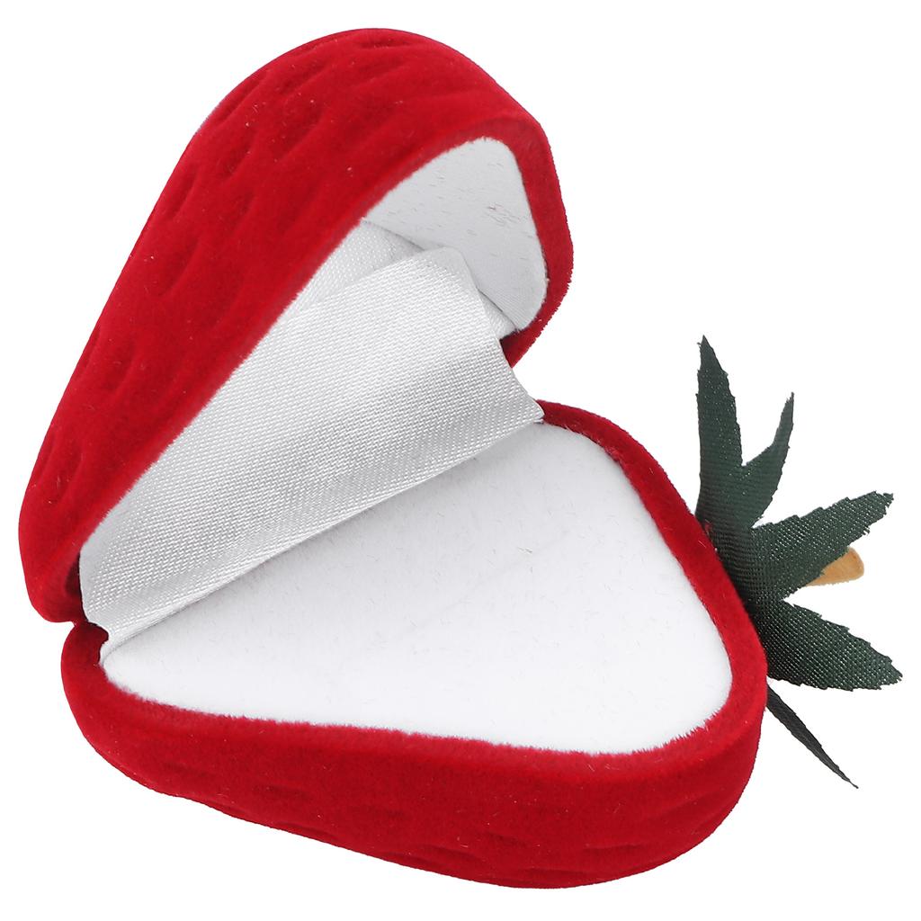 Red Strawberry Ring Box Personalized Jewelry Ring Gift Box for Proposal Engagement Wedding Gift