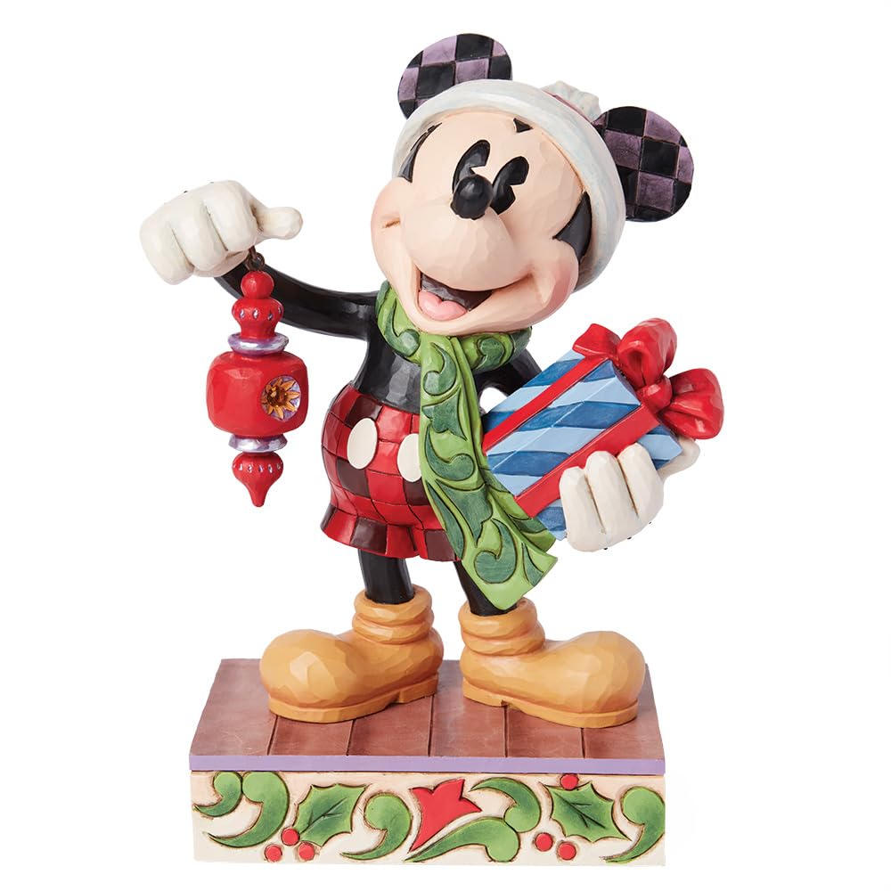 

Enesco Disney Traditions от Джима Шора Санта Микки Маус Фигурка Ограниченного Выпуска, 7,75 Дюйма, Многоцветный