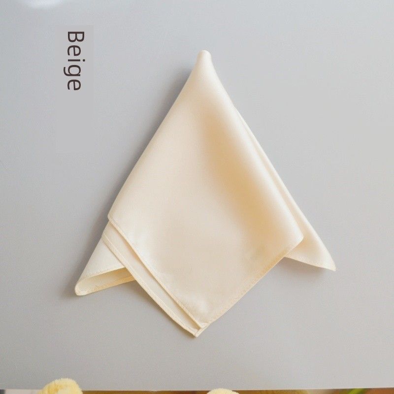 

Silk 100% Mulberry Silk Handkerchief Men Suit Pocket Square Women s Face Washing Beauty Towel Sweat Wiping Baby Saliva Towel Beige 26x26cm