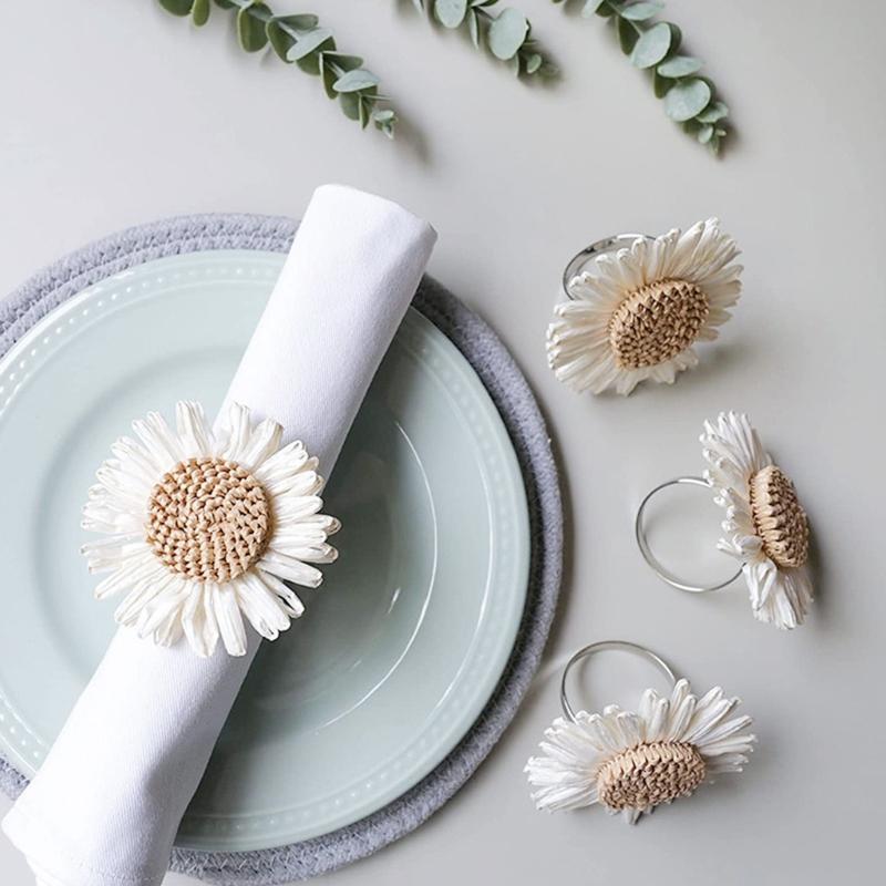 Set Of 6 Handmade Flower Designs Table Holders Elegant Table Holders Perfect For Enhancing Dining Experience
