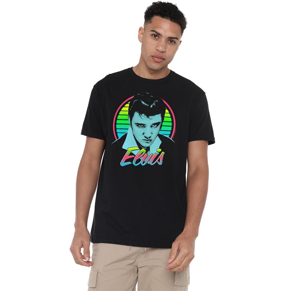 Elvis Presley Unisex Adult King Neon T-Shirt