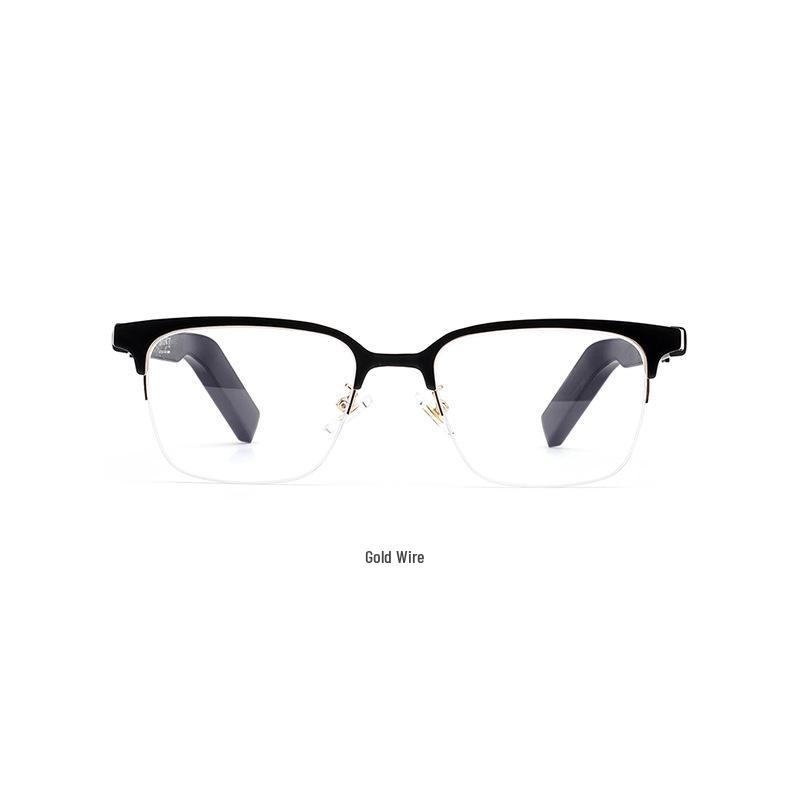 Smart Touch AI Bluetooth Glasses with Metal Frame and Thin Legs for Calls and Music.