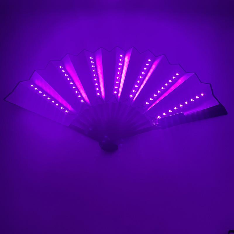 Leuchtender Faltfächer für Nachtclubs, TikTok-Influencer und Bühnenauftritte – Perfekt für Männer und Frauen