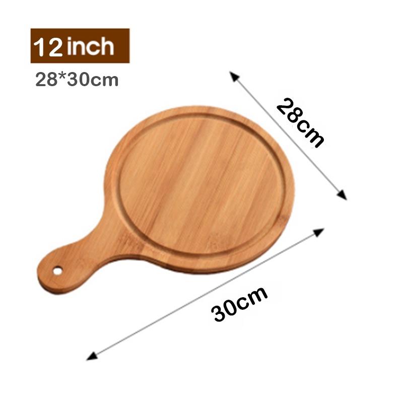 

1шт деревянная круглая доска для пиццы с ручным противнем для выпечки пиццы разделочная доска из камня для пиццы блюдо для выпечки торта пиццы кухонные принадлежности