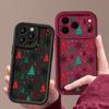 Merry Christmas Print Case For iPhone 17 Air 16 15 14 13 12 Pro Max 16 17 Pro 16e 11 Shockproof Solid Color Silicone Phone Cover Cases
