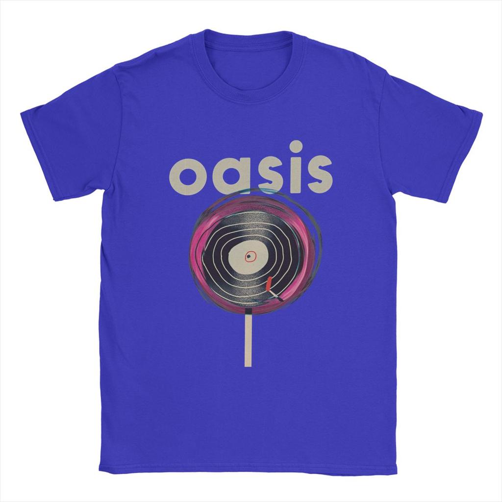 O-Oasis Rock 90er Jahre Band T-Shirts für Herren Britische Musik Alben Lustig 100% Baumwolle T-Shirts Rundhals Kurzarm T-Shirts Geschenkidee