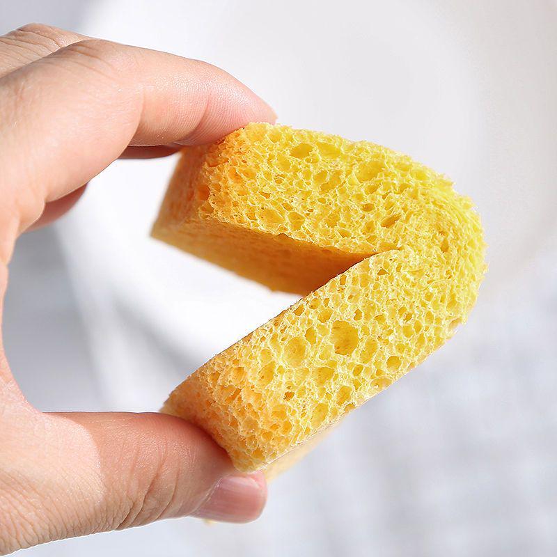 Natural Wood Pulp Cotton Scouring Sponge: Absorbent Magic Eraser for Kitchen and Dish Cleaning
