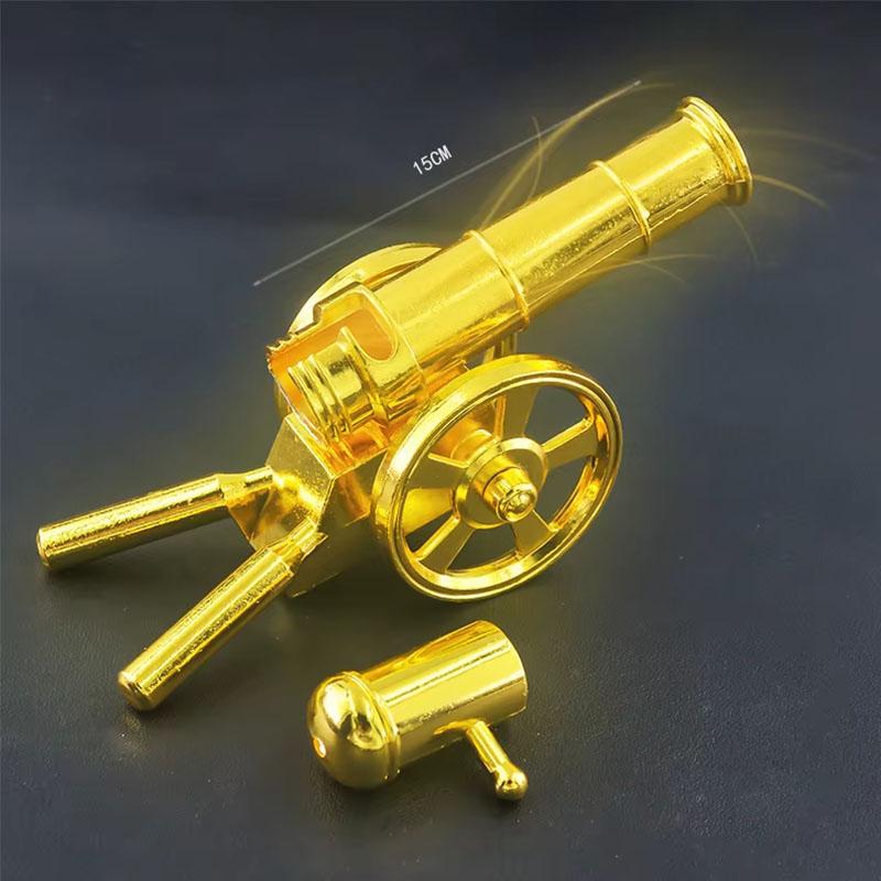 

Запускаемая металлическая пушка Модель Ретро Домашнее украшение Офисный декор для рабочего стола Аксессуары Модель Орнамент Искусство Мебель Статьи Подарки золотистый