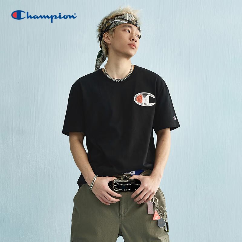 Champion Terry Embroidery Short Sleeve T-Shirt M