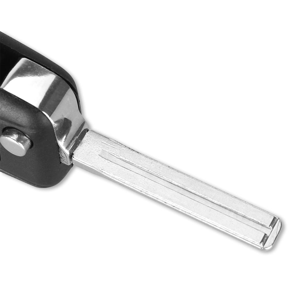 KEYYOU New Arrival Flip Folding Remote Car Key Shell Case Fob 3 Buttons For SsangYong Korando New Actyon C200 2016 2017 Uncut