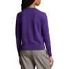 Polo Ralph Lauren FW24 Solid Color Logo Embroidered Single-Breasted Long Sleeve Knit Sweater Women Sweater Purple WMPOSWENDW20295-500
