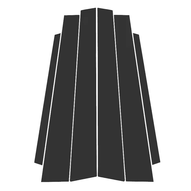 For Mercedes Benz E Class W210 S210 1995-2002 B/C Pillar Stickers - PC Window Decorative Trim for Middle Pillar,Car Accessories nero