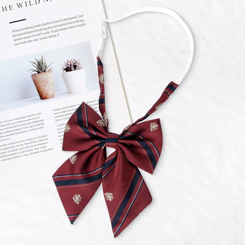 Graduation Photo Burgundy Bow Tie for Women & Men - Japanese JK Academy Style