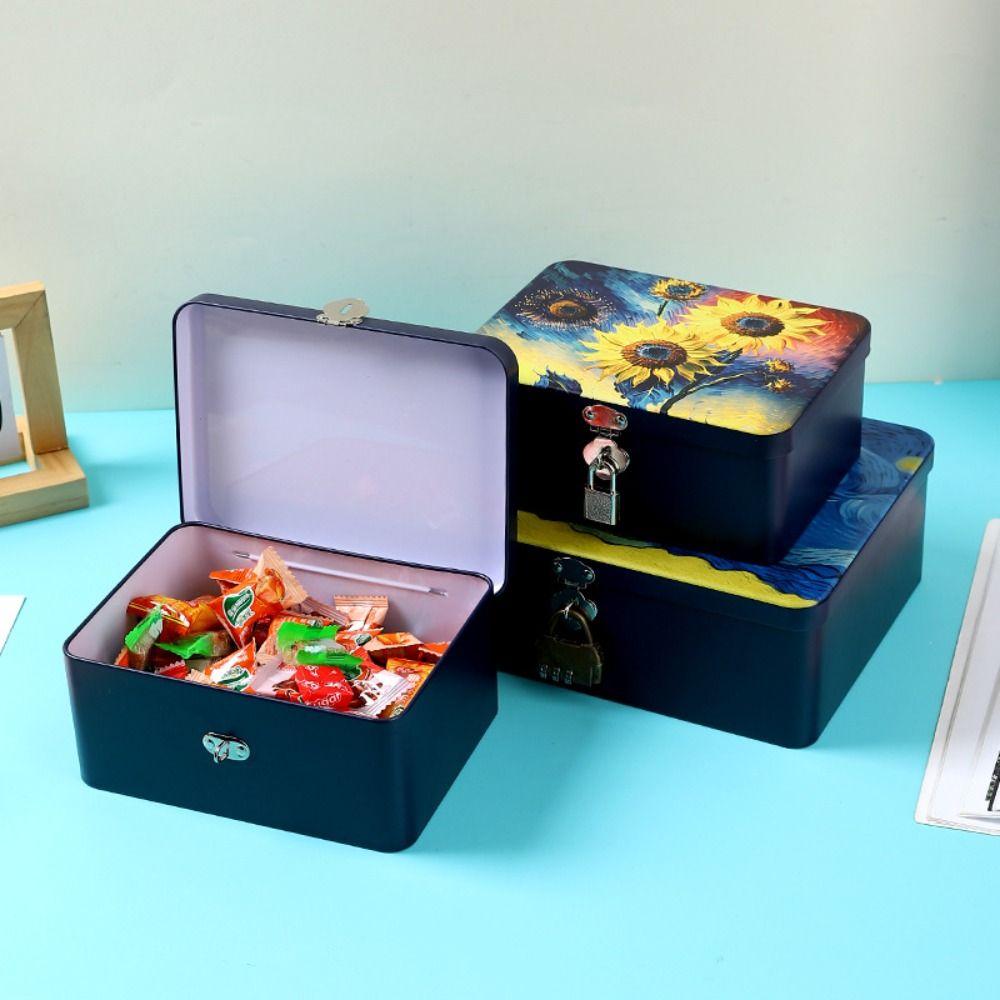 Large Capacity Desktop Storage Case Vintage Empty Box High Quality Metal Box  Jewelry