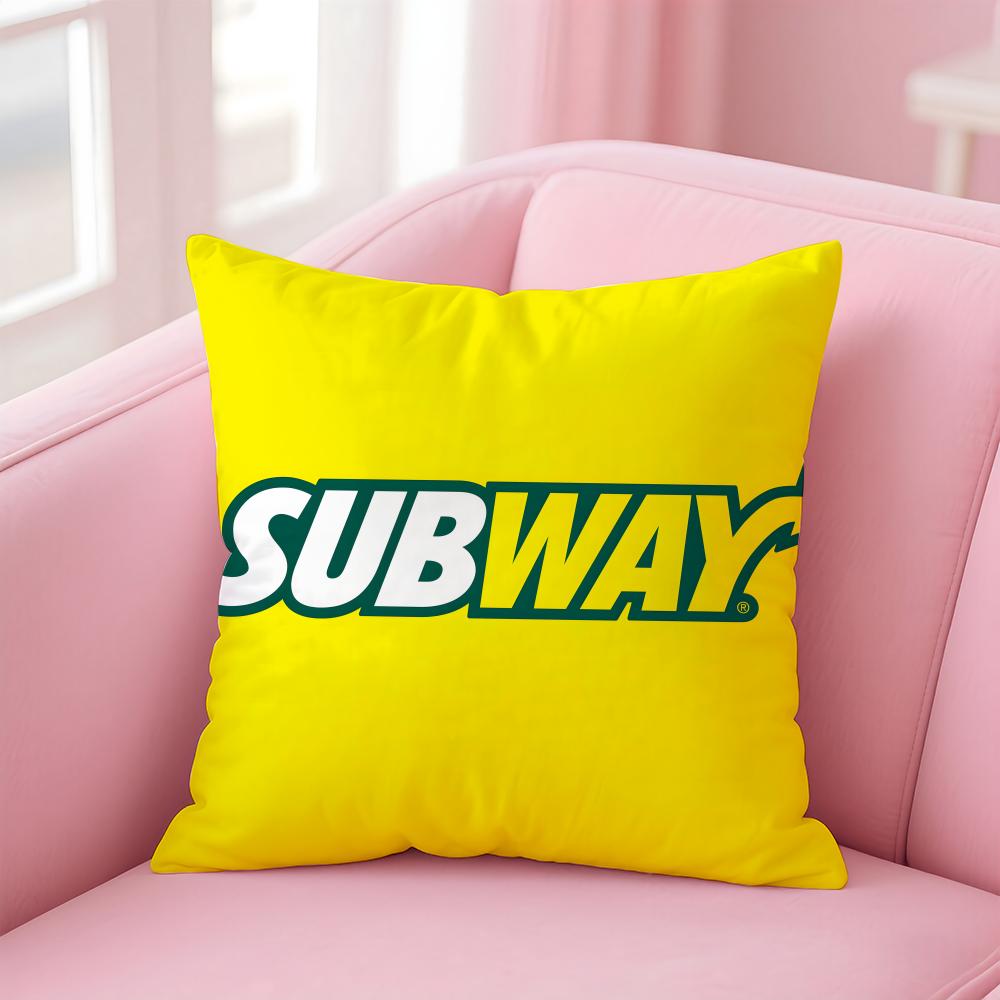 S-Subway Cushion Cover Home & Car Multi-Scene Pillow Cover - Reversible, Soft & Durable for Daily Use