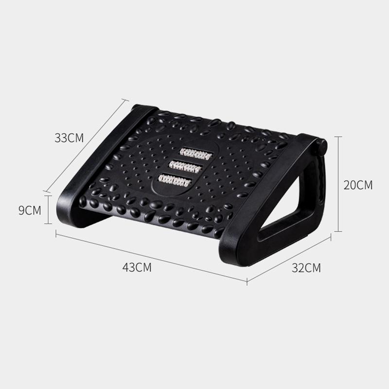 Foot Step Stool Massage Roller Function Simple Style Compact Plastic Material Foot Rest for Under De