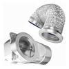 Dryer Vent Kit Magnet Self Alignment Exhaust Pipe Connection Set for Tight Spaces Lint Cleaning 2.6ft 4 Inch Hose