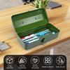 Large Metal Tool Storage Box with Handle for Workshop Portable Tool Case with Lid Locking Organiser Box for Hardware Part