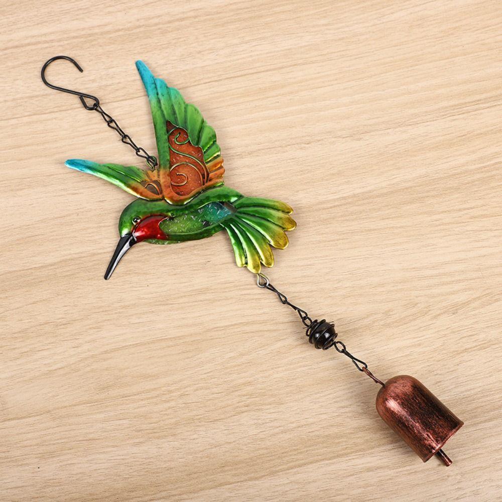 Creative Bell Pendant Vintage Hanging Decoration Blessing Hummingbird Wind Chime  Tree