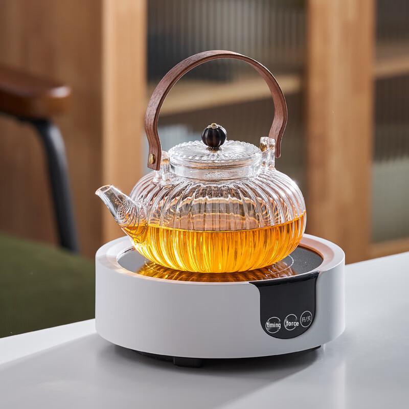 Стеклянный чайник в японском стиле с электрическим подогревателем Укун