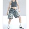 Pure Desire Y2k Spice Girls Denim Shorts Women Retro Washed  Summer Loose Do Old  Pants Female Ripped Quarter Fashion Pant