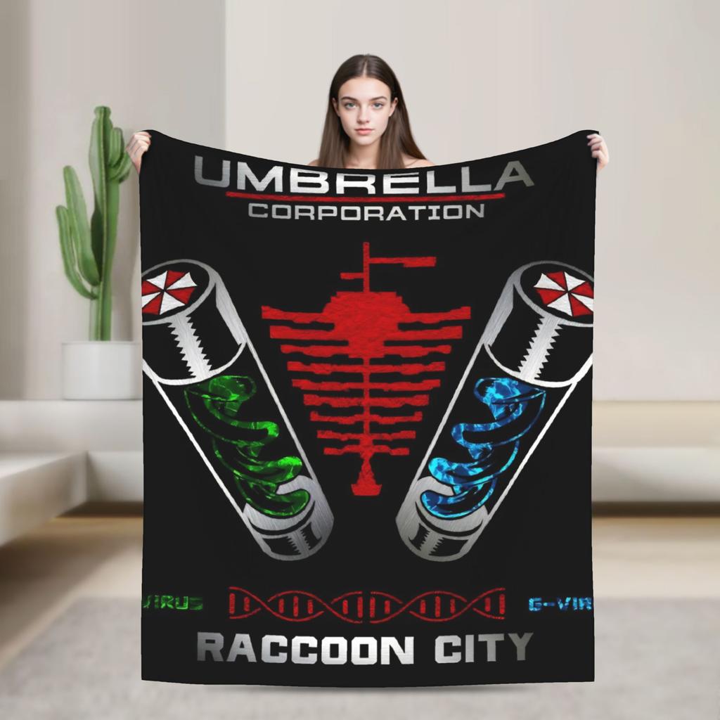 Leon Kennedy Resident Evil Warm Soft Blanket Picnic Plush Bedding Throws Fashion Outdoor Flannel Bedspread Sofa Bed Cover