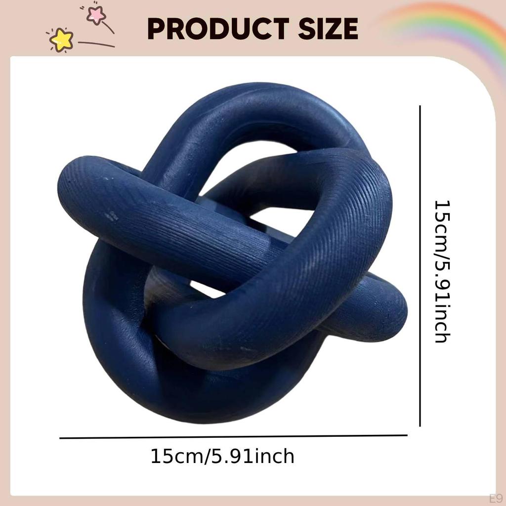 3 Link Chain Decor Coffee Table Minimalist Boho Geometric Decorative Knot for Bedroom