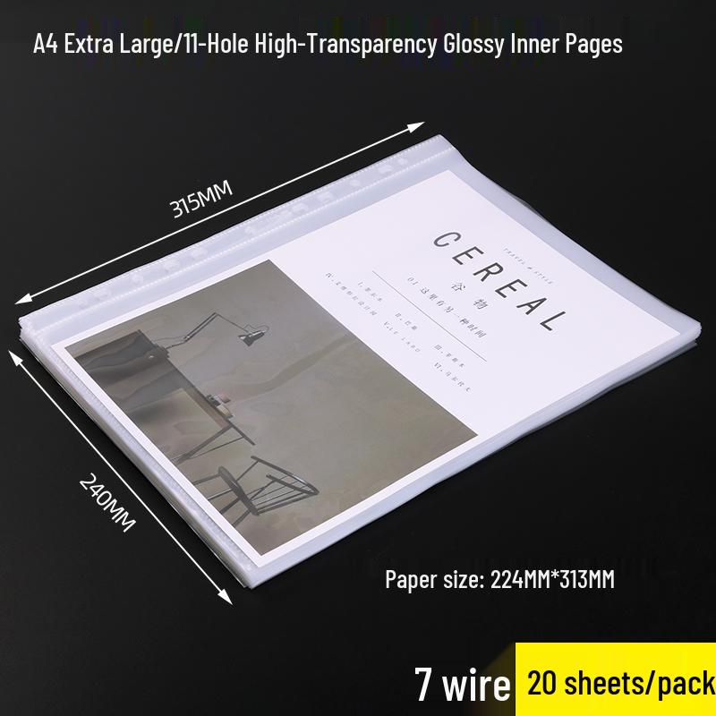Large Transparent A4 Magazine Cutout Album with Multi-Layer Inserts and Loose-Leaf Storage 1240₽