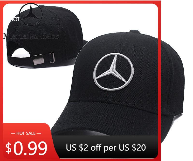 Hot Car Sticker Tongue Cap Racing Baseball Cap Hat Adjustable Casual Hat Hip Hop for Mercedes Benz W204 W205 W211 Amg W212 W213