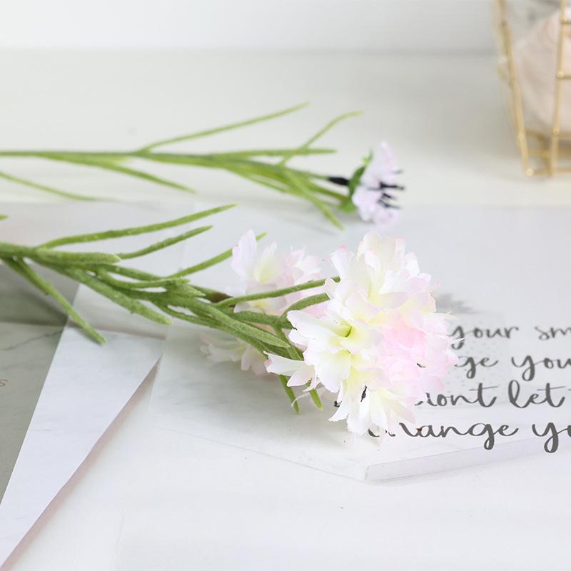 3 Forks/Bouquet Artificial Flower Silk Cornflower Fake Flowers Artificial Plant Decorative Flowers Home Decor Wedding Decor