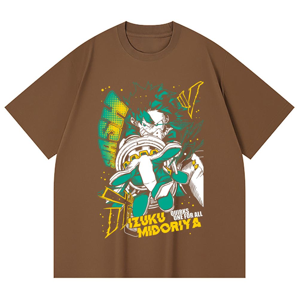 230 Gsm 100% Cotton My Hero Academia V2 Deku Print Unisex Heavy Cotton T Shirt