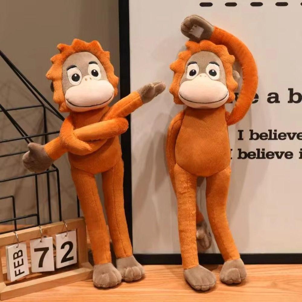 Stuffed Doll Large Plush Monkey Doll Long Arm Orangutan Plush Doll Room Decor