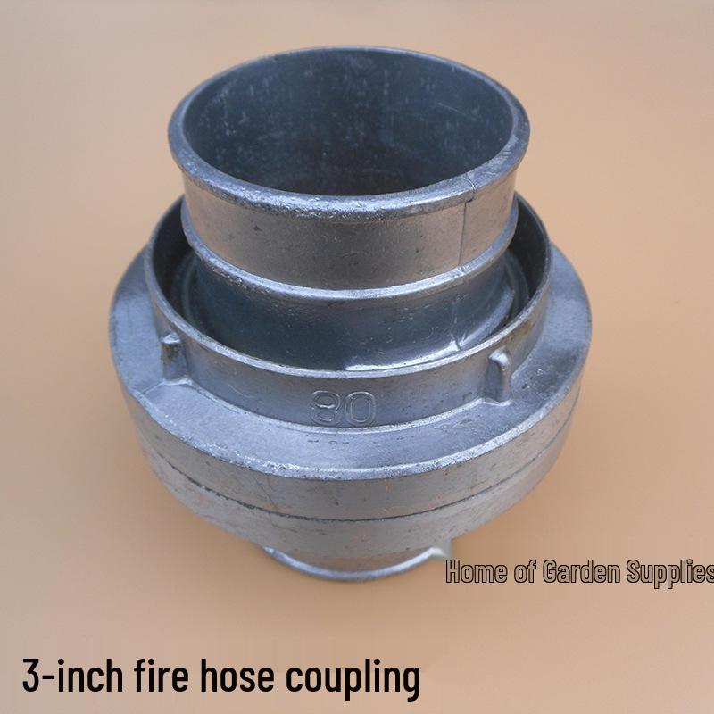 3" Snap-on Garden Hose Connector, 80mm Firefighting Soft Hose Swivel Joint Quick Connect