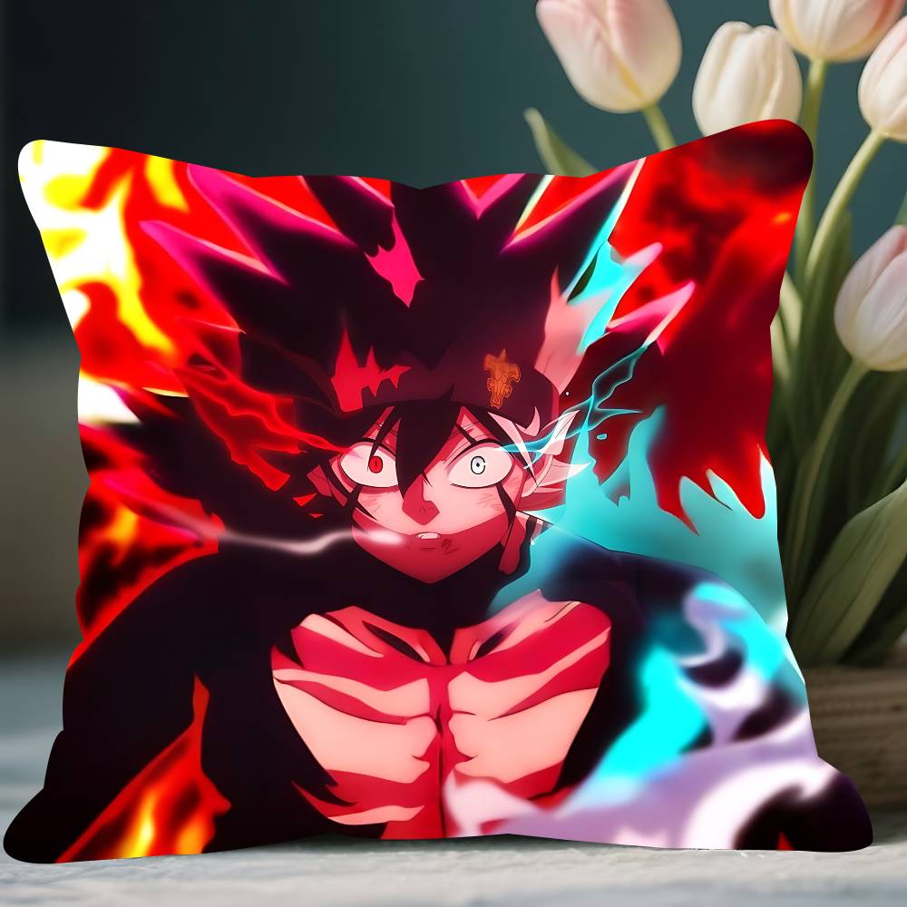 

Anime B-Black Clover Pillow Case Removable Washable Cushion Cover – All-Season Soft Linen 12x12Inch