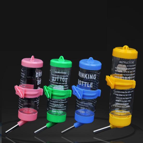 80ML/125ML Hamster Water Bottle Steel Ball Design Non-drip Plastic Small Animal Auto Dispenser Pet Supplies