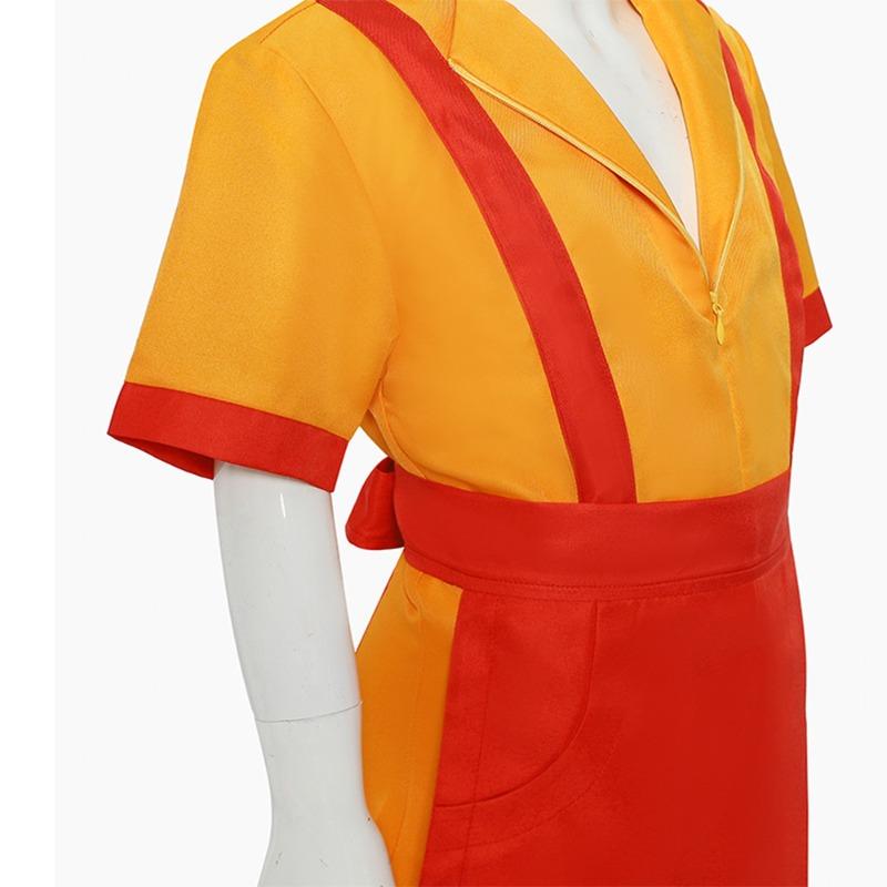 Fast-Food-Arbeitskleidung Halloween-Kostüm Uniform Broke Sisters
