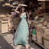 Women's College-Style White Dress – 2026 Summer French-Inspired Waist-Cinching Long Skirt