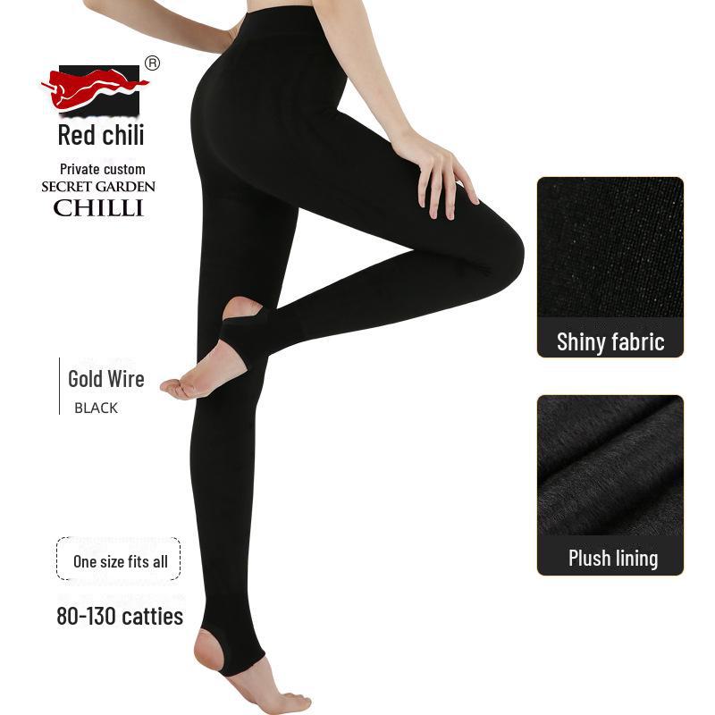 

Женские бархатные колготки Red Pepper с эффектом приподнятой бедра и рисунком «драконий коготь» для тепла и стиля One Size (80-130 kg)