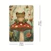 Vintage Mushroom & Frog Metal Tin Sign - 8x12" | Durable Iron Wall Art for Home, Garage, for Man Cave & More | Easy-Hang Decor f