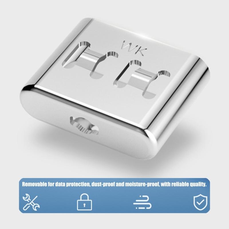 AntiTheft Type C Port Lock USB C port Blockers Data Protections with Detachable Seal Key Corrosion Resistant Metal Design